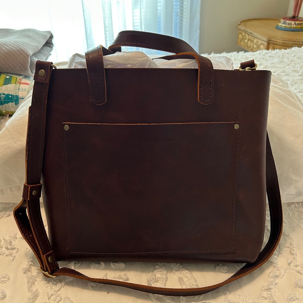 PLG Medium Crossbody tote Cognac